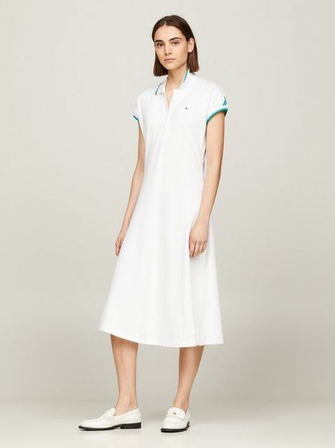 Tommy Hilfiger Polokleid F&F STP SLV KNEE POLO DRESS mit kontrastfarbenen Einsätzen