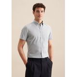seidensticker Businesshemd Slim Slim Kurzarm Button-Down-Kragen Struktur