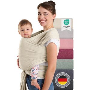 Laleni Tragetuch für Neugeborene - 100% weiche Baumwolle, elastisch bis 16kg