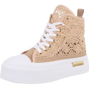 Ital-Design Damen High-Top Freizeit Sneakerboots (88828291) Flach Sneakers High in Hellbraun