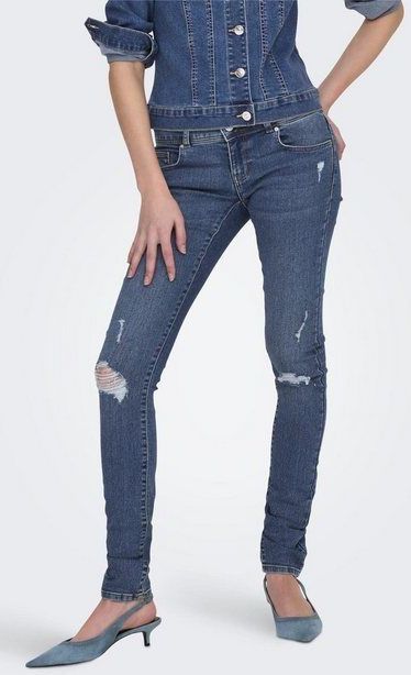 ONLY Skinny-fit-Jeans ONLANEMONE MID SK VIS BUT DES DNM PIM