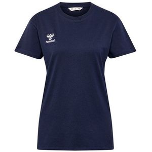 hummel T-Shirt Rundhalsausschnitt gesticktes Logo Regular fit hmlGO 2.0 T-SHIRT S/S WOMAN