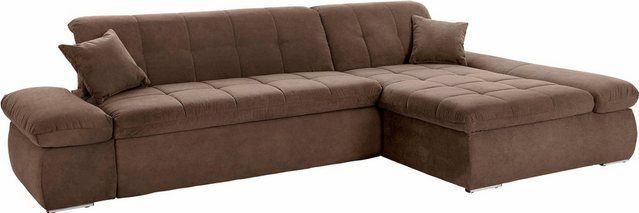 DOMO collection Ecksofa NMoric XXL, B/T/H: 300/172/80cm, L-Form, wahlweise mit Bettfunktion und Armlehnverstellung