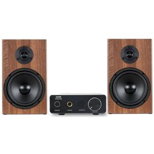 McGrey BMS-80 HiFi Micro-Stereo Anlage Regal-Lautsprecher (80 W, HiFi-Boxen mit 2-Wege-System inkl. Mini-Verstärker und Boxenkabel)