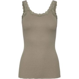 rosemunde Tanktop Babette Silk Top wunderschöner, umgedrehter Vintage-Spitzenbesatz