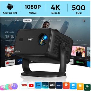 XGODY Autofokus Full HD Native 1080P 3D-Beamer (20000 lm, 20000:1, 3840 x 2160 px, Autofokus & ±45° Autotrapezkorrektur,5G WiFi Bluetooth Beamer)