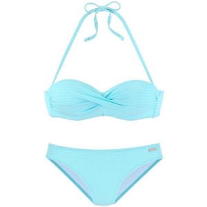 Venice Beach Bügel-Bandeau-Bikini aus edler Strukturware