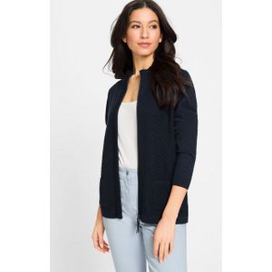 Olsen Cardigan mit diagonaler Rippenstruktur