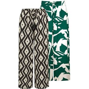 DENIMFY Chinohose Damen Palazzo Hose DFKate Loose Fit (Vorteilspack) Sommerhose mit Taschen