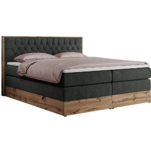 MKS MÖBEL Boxspringbett AMORE KING (Set, T30-Schaum, Topper T-25, fünf Matratzen, zwei Bettkästen), mit Multipocket Matratzen, Boxspringbett, mit Möbelplatten