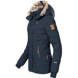 Marikoo Winterjacke Nekoo stylische Damen Steppjacke mit großer Kapuze