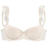 LASCANA Schalen-BH Flora mit wunderschönen Spitzenträgern und edlem Glitzeraccessoire, Dessous