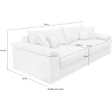 Home affaire Big-Sofa Soft&Cosy XXL - Breite 303 cm, Mega-Sofa, in Cord, Federkern-Polsterung