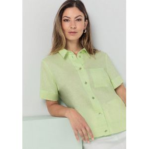 bianca Kurzarmbluse ALICE in angesagter Trendfarbe und modernem Look