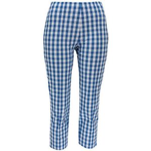 Seductive 7/8-Hose 092255/6838 Damen Hose Capri Vichy Karo mit Schlitz am Saum
