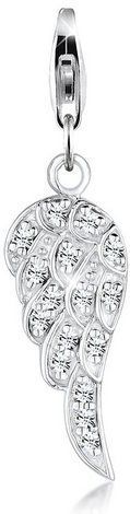Nenalina Charm-Einhänger Anhänger Flügel Kristalle 925 Silber