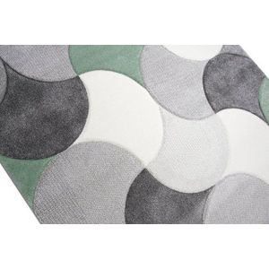 TeppichHome24 Teppich Designer Teppich mit Tropfen Muster in Grün Grau Beige, rechteckig
