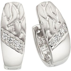 Bruno Banani Paar Creolen Schmuck Geschenk Silber 925 Ohrringe, B0250E/90/03, mit Zirkonia (synth)