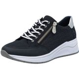 Rieker Keilsneaker, Halbschuh, Schnürschuh, Freizeitschuh mit Lettern bedruckt