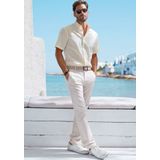 John Devin Kurzarmhemd Regular Fit, Streifenhemd mit Button-down-Kragen aus reiner Baumwolle
