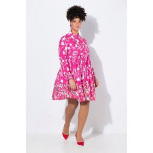 MIAMODA Hemdbluse Bluse A-Linie Volant mit Blütenmuster