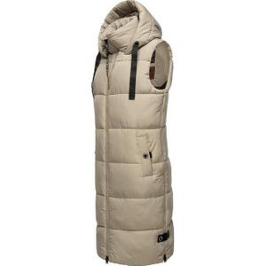 Navahoo Steppweste Schnuffelchen (1-tlg) warme Damen Outdoor-Weste lang mit Kapuze