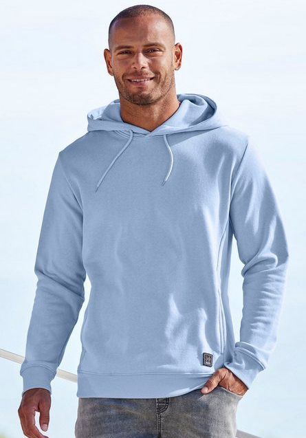 John Devin Hoodie Langarm, Sweatshirt mit Rundhals und Kapuze, Baumwollmischung