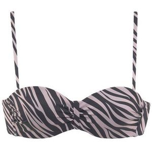 LASCANA Bügel-Bandeau-Bikini-Top Kaa, mit Animal-Design