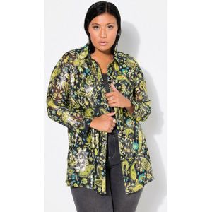 Studio Untold Longbluse Hemdbluse Boxy Shape Paisleyprint
