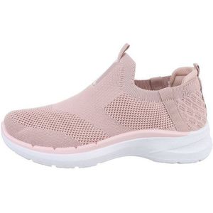 Ital-Design Damen Low-Top Freizeit Sneaker (85878576) Flach Sneakers Low in Altrosa