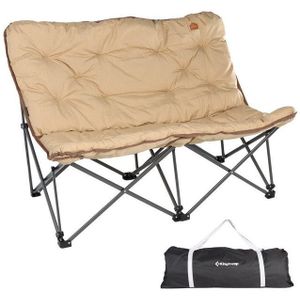KingCamp Campingstuhl Camping Sofa Lindon Relax Doppel Lounge, Stuhl 2Personen Faltstuhl Couch