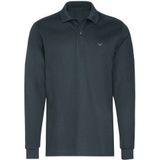 Trigema Poloshirt TRIGEMA Langarm Poloshirt mit Armbündchen (1-tlg)