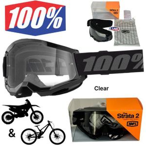 100% Motorradbrille 100% Strata V2 goggle Motocross MTB FR DH Fullfacehelm Schutz Brille