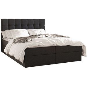 MOEBLO Boxspringbett Bett 05 (Polsterbett Kontinentalbett, Bonell, Topper, Doppelbett, gepolstertes Kopfteil mit Bettkasten), gepolstertes Kopfteil mit Bettkasten