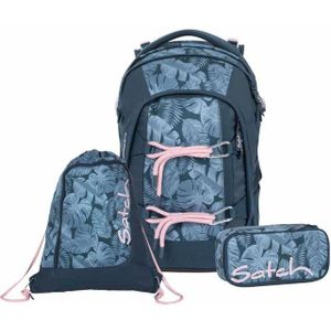 Satch Schulrucksack Pack Betty Blue (3tlg., inkl. Schlamperbox und Sportbeutel)