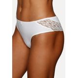 Vivance Brasilslip (3er-Pack) aus elastischer Baumwolle mit floraler Spitze
