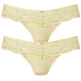 Nuance String (2-St) Dessous mit breitem Spitzenband