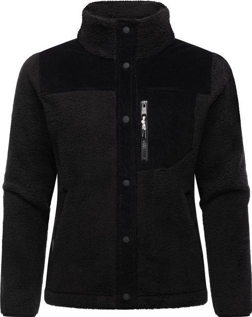 Ragwear Plüschjacke Appopis Block Flauschige Übergangsjacke aus Teddyfleece