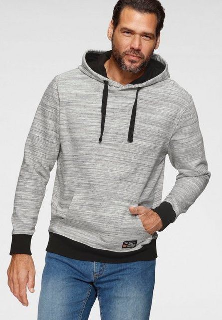 Man's World Kapuzensweatshirt Langarm, mit Rippbündchen, mit Kapuze und Kordelzügen