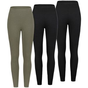 SUBLEVEL Leggings 3er-Pack hoher Bund elastisch (3-tlg) 3x Pack Leggings