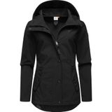 Ragwear Softshelljacke Margge Shell wasserdichte Damen Übergangsjacke mit großer Kapuze