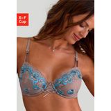 Nuance Bügel-BH mit floraler Stickereispitze und edler Schnürung, Dessous