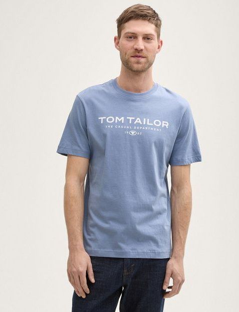 TOM TAILOR T-Shirt T-Shirt aus Baumwolle mit Logo-Print