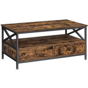 VASAGLE Couchtisch, Sofatisch, Wohnzimmertisch, 100 x 55 x 45 cm(LxBxH)