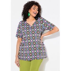 Ulla Popken T-Shirt T-Shirt A-Linie Herzausschnitt Halbarm