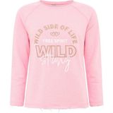 Zwillingsherz Sweatshirt "Wild Side Of Life" mit Used-Look Kanten und farbiger Stickerei