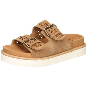 Mustang Shoes Pantolette, Sandale, Plateausandale, Pool Slides mit komfortablem Tieffußbett