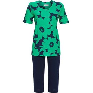 Ringella Pyjama mit Caprihose, Oberteil mit abstraktem Blumenprint (2 tlg)