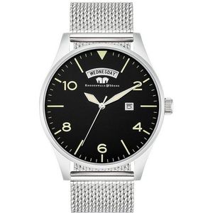 Rhodenwald & Söhne Quarzuhr Vintage silber, Armband aus Edelstahl