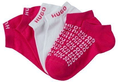 HUGO Socken 3P AS AO LOGO CC (Packung, 3-Paar, 3er Pack) mit kontrastfarbenen Logoschriftzug